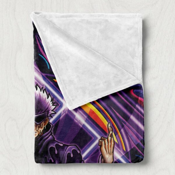 Trippy Meditating Gojo Satoru Jujutsu Kaisen Fleece Blanket 2.jpg