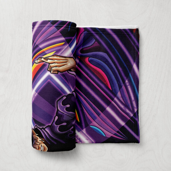 Trippy Meditating Gojo Satoru Jujutsu Kaisen Fleece Blanket 6.jpg