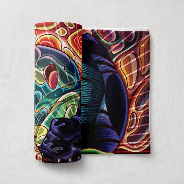 Trippy Meditating Shigeo Kageyama Mob Psycho 100 Fleece Blanket 2.jpg