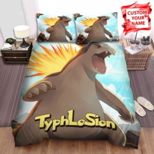 Typhlosion Fire Pokemon Bed Sheets Spread Duvet Cover Bedding Set.jpg