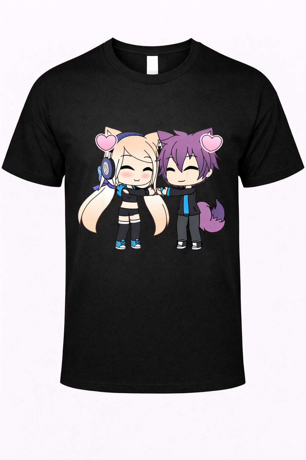 Cute Hearts Chibi Couple T Shirt