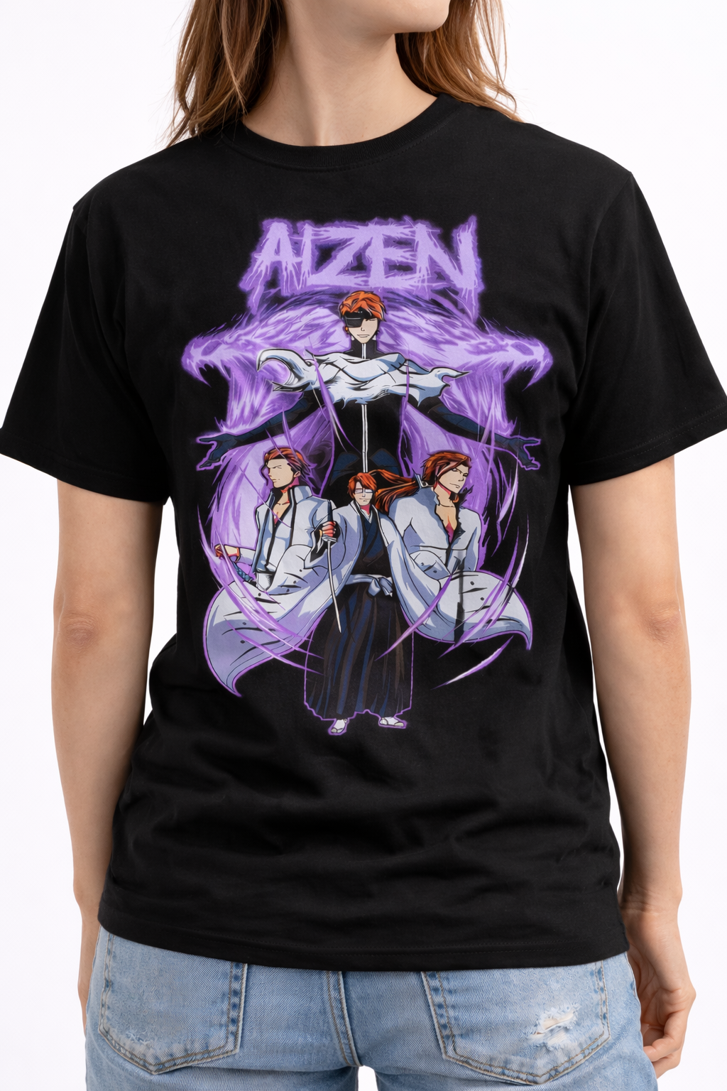 Dark Anime Inspired Fantasy Graphic T Shirt 3