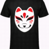 Red & White Kitsune Mask Graphic Tee